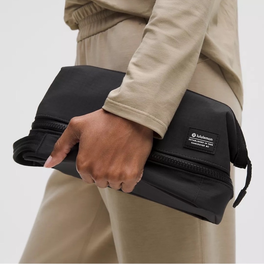 lululemon athletica Black Toiletry Kit with Top Handle